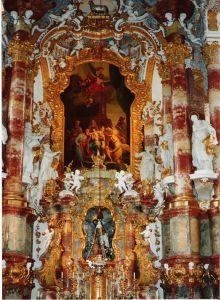 détail de l'autel de l'abbatiale (Wies)