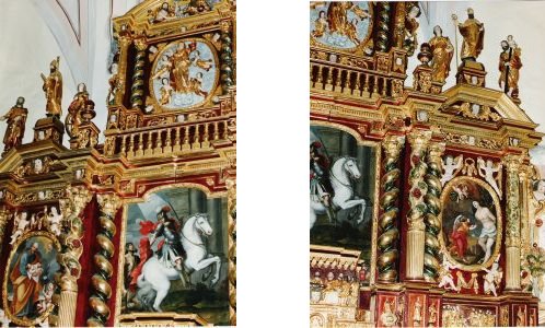 Saint Martin de Belleville - maître-autel vue à gauche et à droite (Savoie)